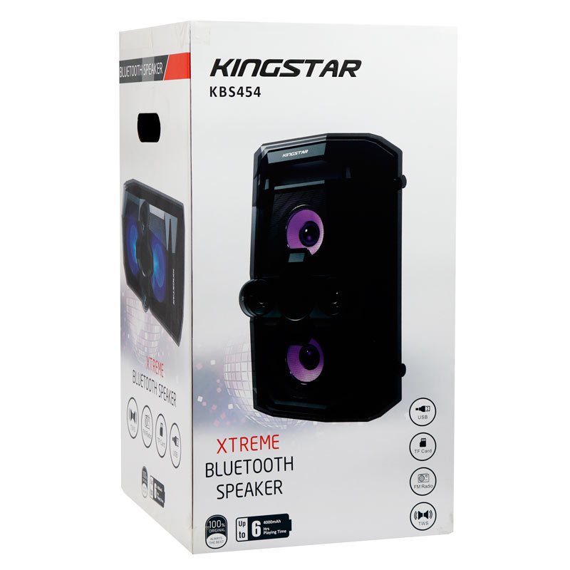 اسپیکر چمدانی بلوتوثی رم و فلش خور KingStar KBS454 + ریموت کنترل