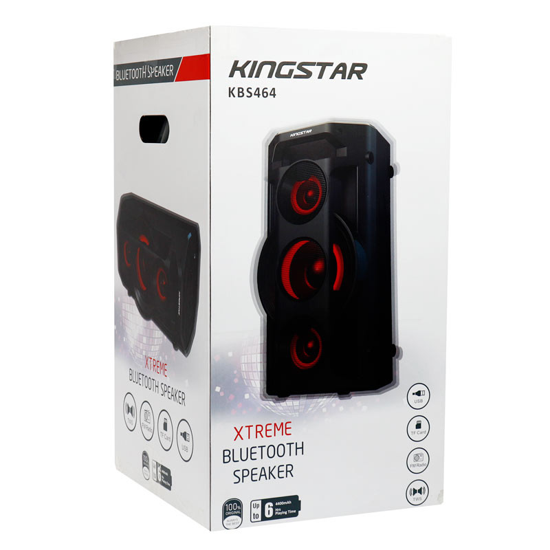 اسپیکر چمدانی بلوتوثی رم و فلش خور KingStar KBS464 + ریموت کنترل