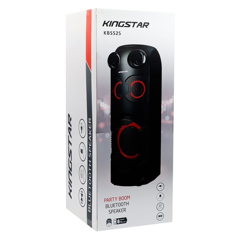اسپیکر چمدانی بلوتوثی رم و فلش خور KingStar KBS525 + میکروفون