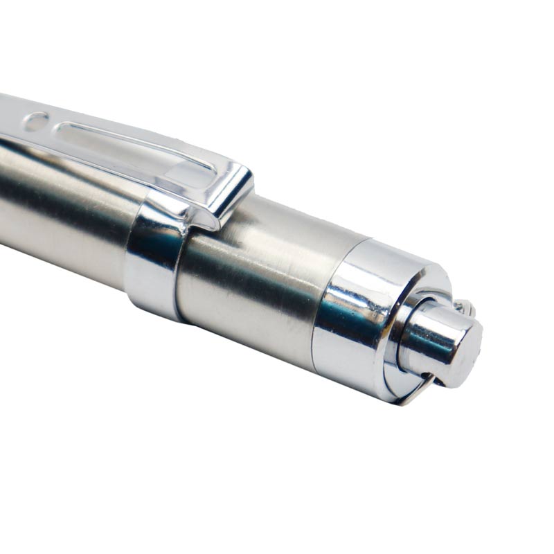 چراغ قوه استیل باتری خور 140mm