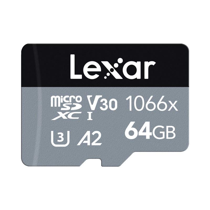 رم میکرو 64 گیگ لکسار Lexar Silver Series 1066X A2 V30 U3 C10 160MB/s + خشاب