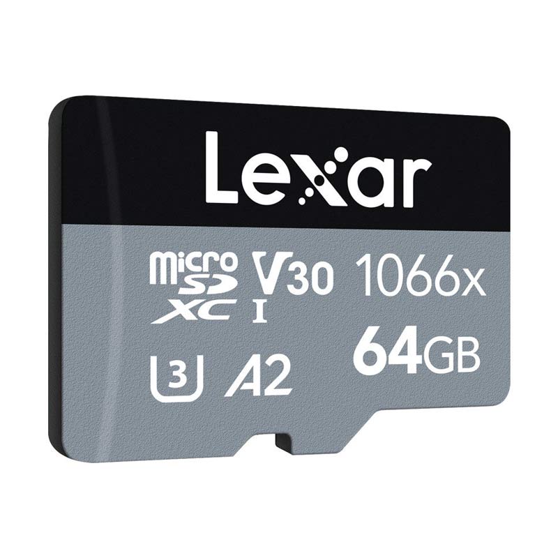 رم میکرو 64 گیگ لکسار Lexar Silver Series 1066X A2 V30 U3 C10 160MB/s + خشاب