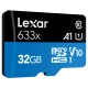 رم میکرو 32 گیگ لکسار Lexar Blue Series 633X A1 V10 U1 C10 100MB/s + خشاب