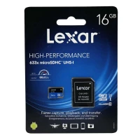 رم میکرو 16 گیگ لکسار Lexar 633X U1 C10 95MB/s + خشاب
