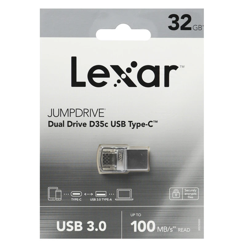 فلش 32 گیگ لکسار Lexar JumpDrive D35c OTG Type-C USB3.0