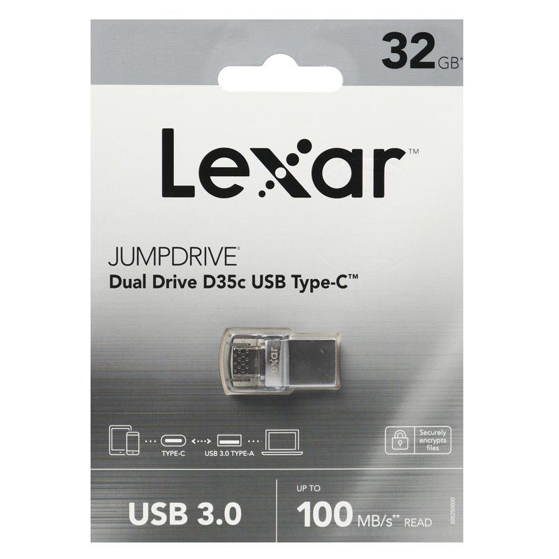 فلش 32 گیگ لکسار Lexar JumpDrive D35c OTG Type-C USB3.0