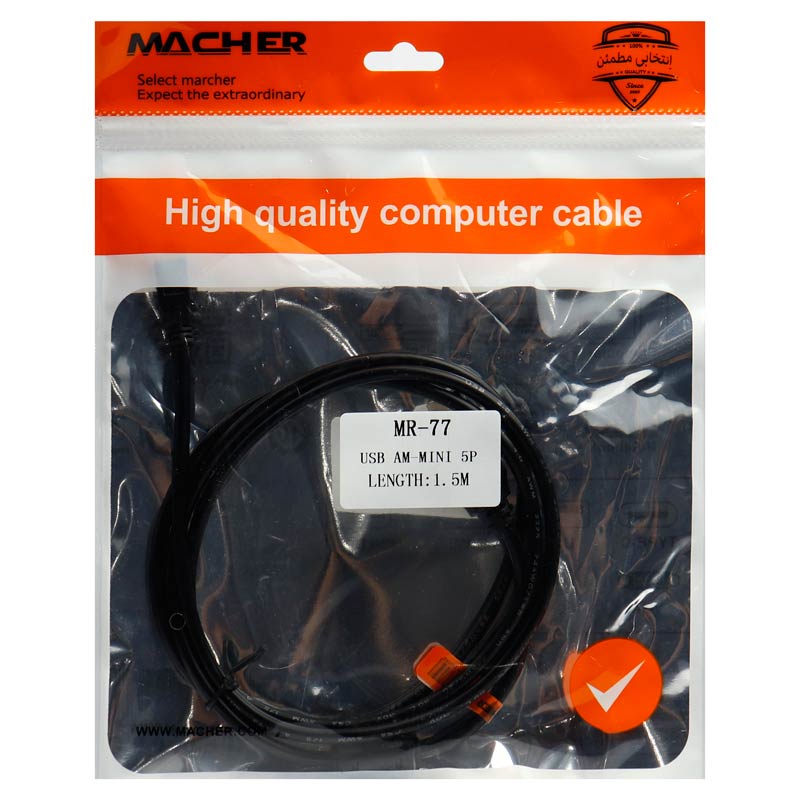 کابل مینی یو اس بی مچر MR-77 طول 1.5 متر