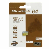 رم میکرو 64 گیگ میکروسونیک MicroSonic 533X A1 V30 U3 C10 80MB/s