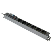 چند راهی 6 خانه ارت دار پارت الکتریک Azin PE2265 Rack Mount با کابل 1/8 متری