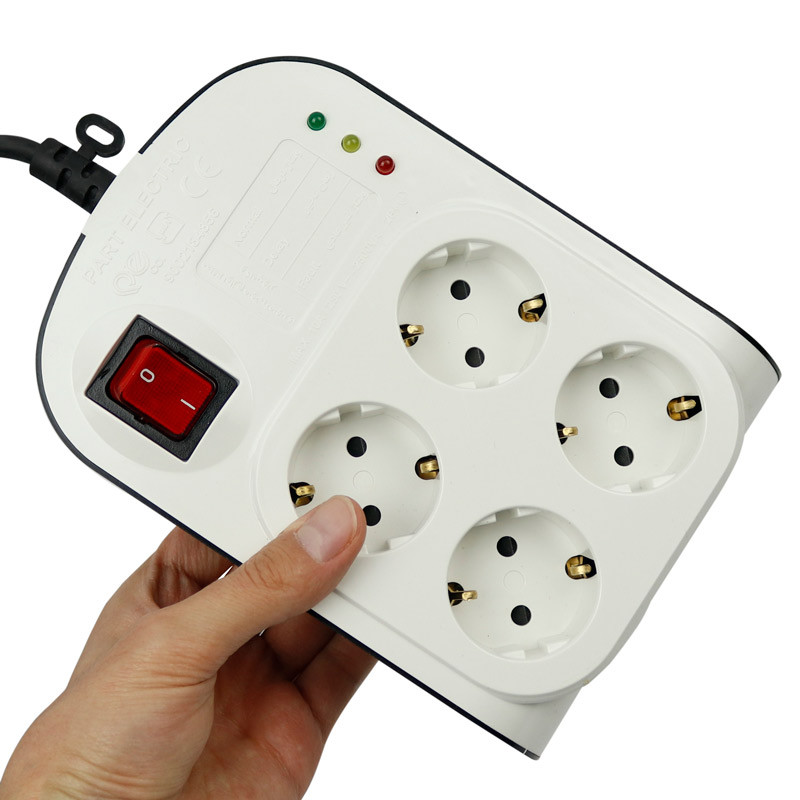 محافظ برق صوتی تصویری 4 خانه ارت دار پارت الکتریک PE8792 با کابل 3 متری