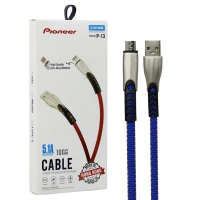 کابل میکرو یو اس بی فست شارژ Pioneer P-13 5.1A 1m
