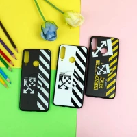 قاب فانتزی برجسته + پاپ سوکت طرح OFF White هواوی Y6p سری D