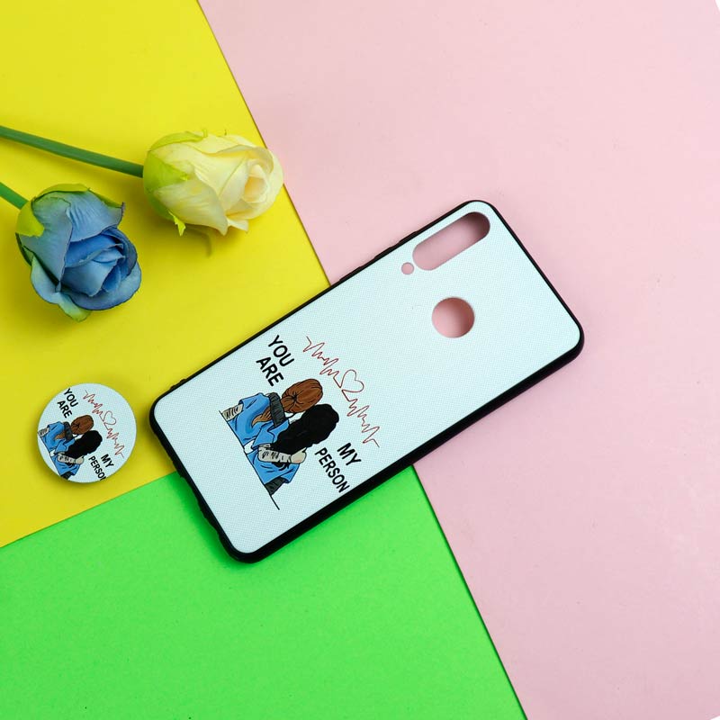 قاب فانتزی برجسته + پاپ سوکت طرح Friends هواوی Y6p سری D