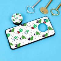 قاب فانتزی برجسته + پاپ سوکت طرح کاکتوس هواوی Y9a سری D
