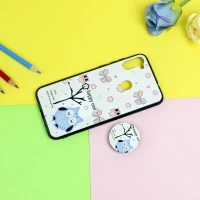 قاب فانتزی برجسته + پاپ سوکت طرح جغد سامسونگ A11 سری D