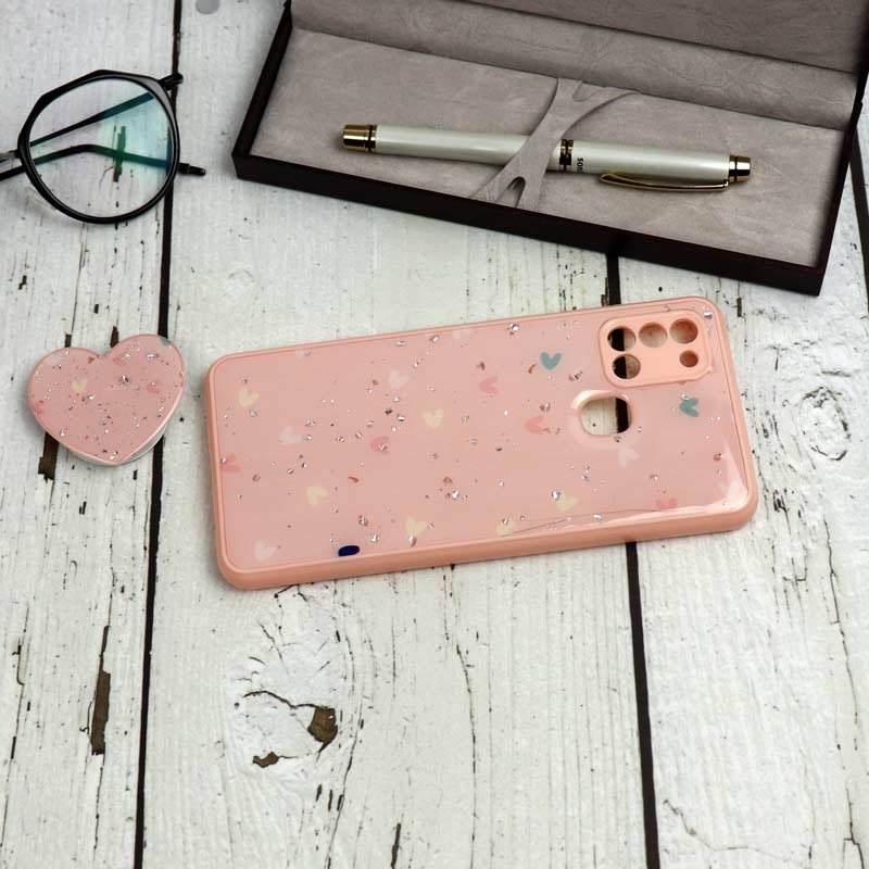 قاب محافظ لنزدار پاپ سوکت دار IMD صورتی Samsung A21s