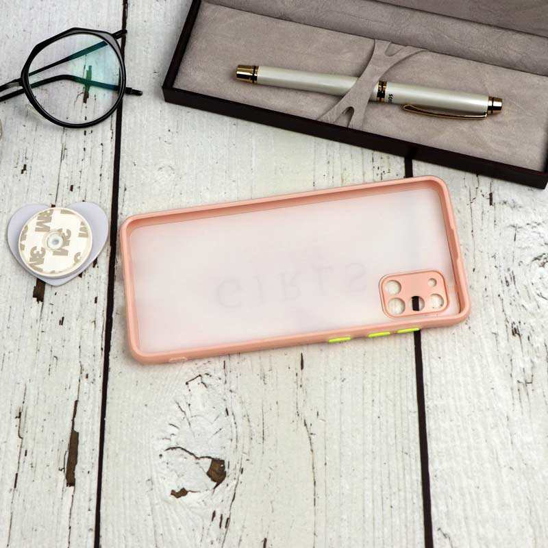 قاب محافظ لنزدار پاپ سوکت دار IMD صورتی Samsung A31