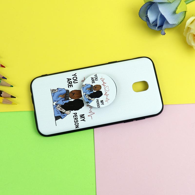 قاب فانتزی برجسته + پاپ سوکت طرح Friends سامسونگ J5 Pro سری D