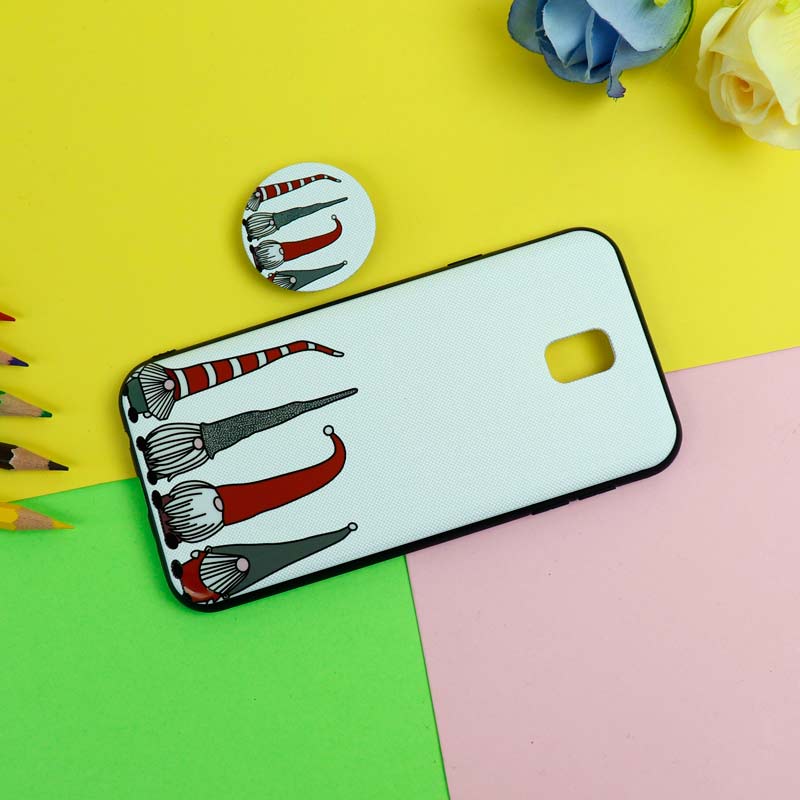 قاب فانتزی برجسته + پاپ سوکت طرح کوتوله سامسونگ J7 Pro سری D
