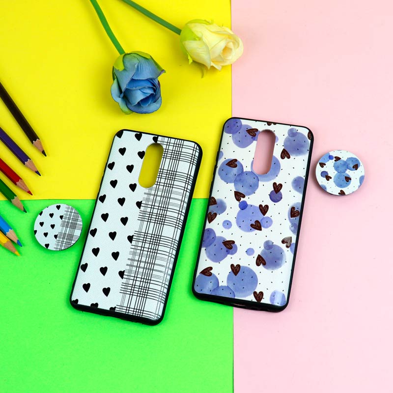 قاب فانتزی برجسته + پاپ سوکت طرح قلب شیائومی Redmi 8 سری D