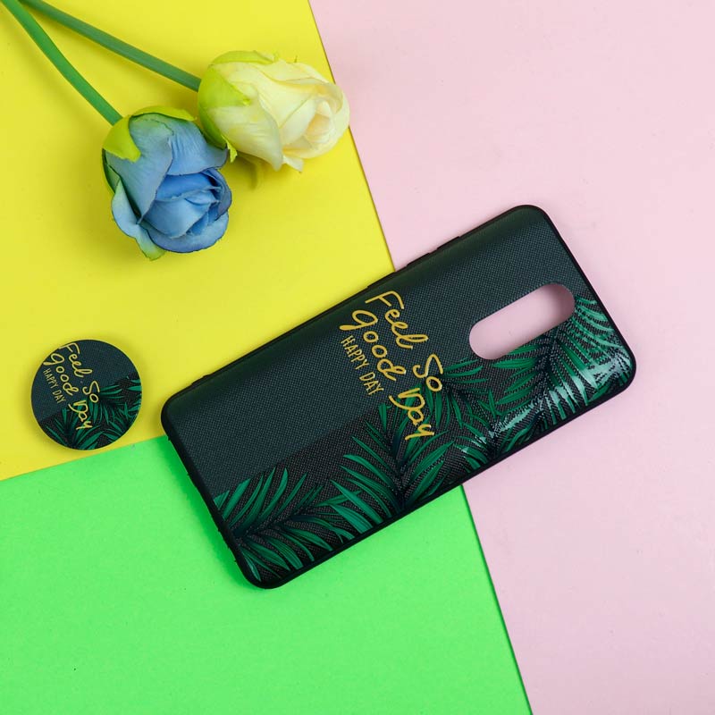 قاب فانتزی برجسته + پاپ سوکت طرح گل شیائومی Redmi 8 سری D
