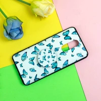 قاب فانتزی برجسته + پاپ سوکت طرح پروانه شیائومی Redmi 8 سری D