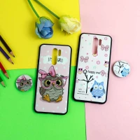 قاب فانتزی برجسته + پاپ سوکت طرح جغد شیائومی Redmi 9 سری D