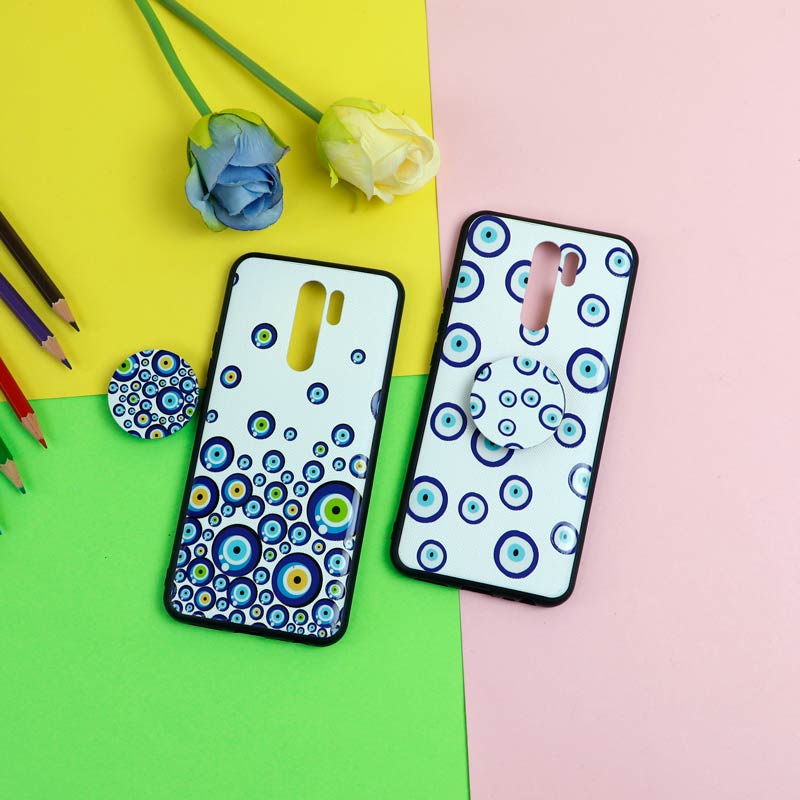 قاب فانتزی برجسته + پاپ سوکت طرح چشم و نظر شیائومی Redmi 9 سری D