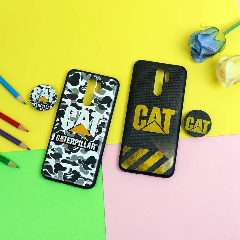 قاب فانتزی برجسته + پاپ سوکت طرح CAT شیائومی Redmi 9 سری D