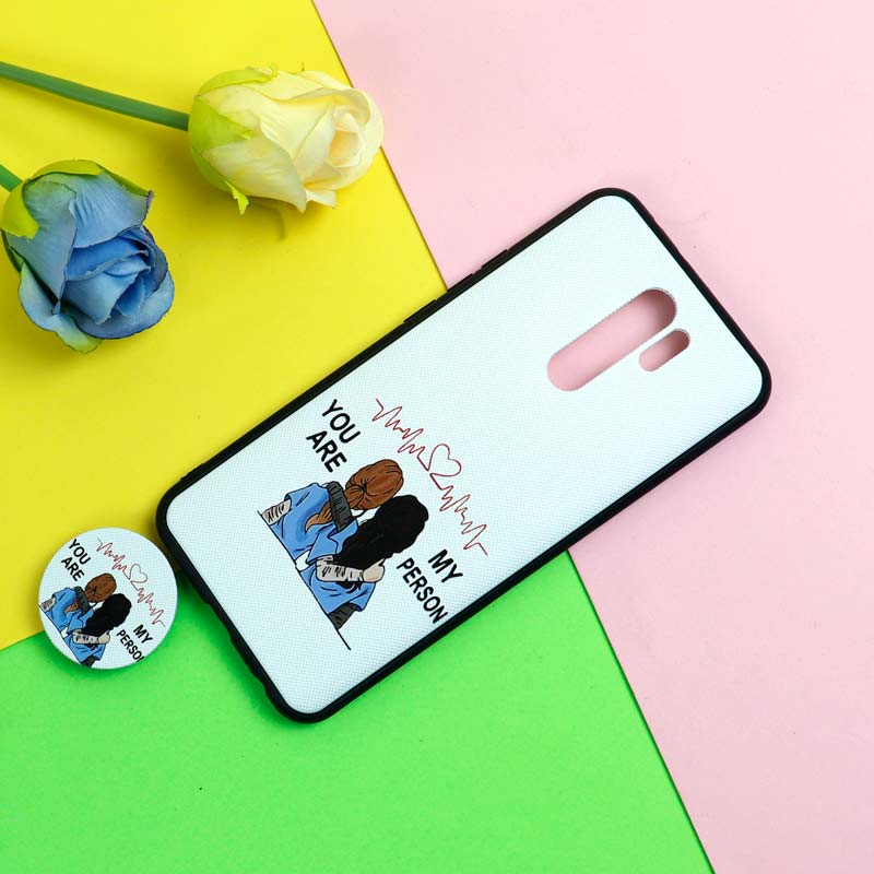 قاب فانتزی برجسته + پاپ سوکت طرح Friends شیائومی Redmi 9 سری D