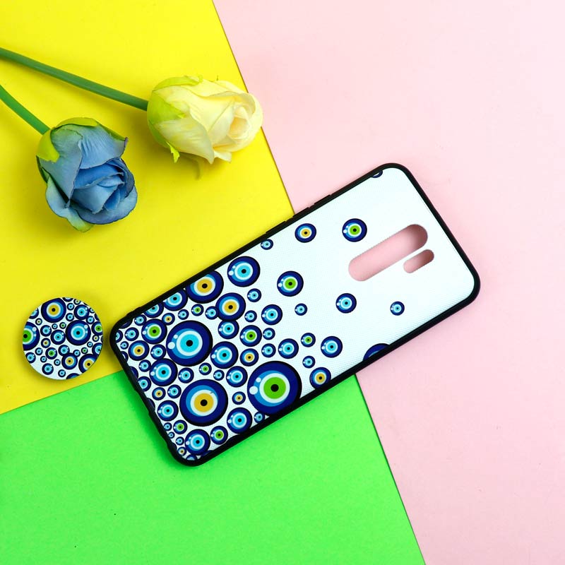 قاب فانتزی برجسته + پاپ سوکت طرح چشم و نظر شیائومی Redmi 9 سری D