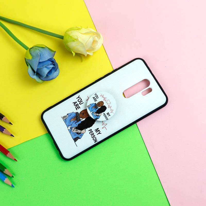 قاب فانتزی برجسته + پاپ سوکت طرح Friends شیائومی Redmi 9 سری D