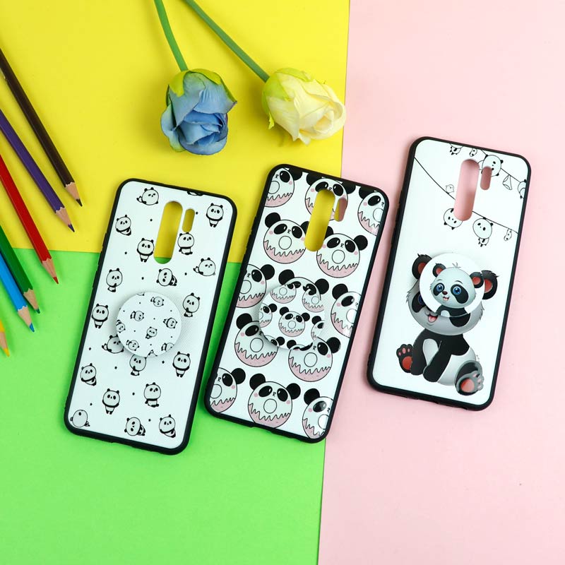 قاب فانتزی برجسته + پاپ سوکت طرح پاندا شیائومی Redmi 9 سری D