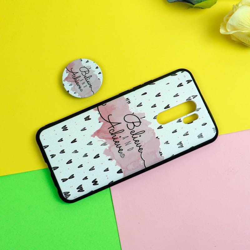 قاب فانتزی برجسته + پاپ سوکت طرح قلب شیائومی Redmi 9 سری D