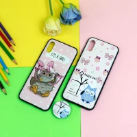 قاب فانتزی برجسته + پاپ سوکت طرح جغد شیائومی Redmi 9A سری D