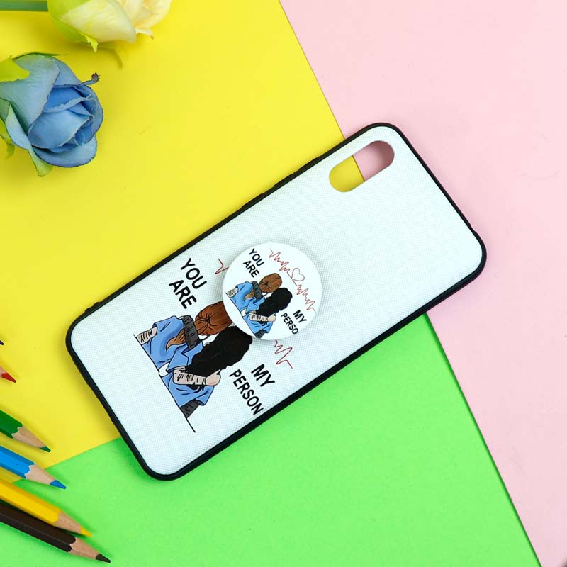قاب فانتزی برجسته + پاپ سوکت طرح Friends شیائومی Redmi 9A سری D