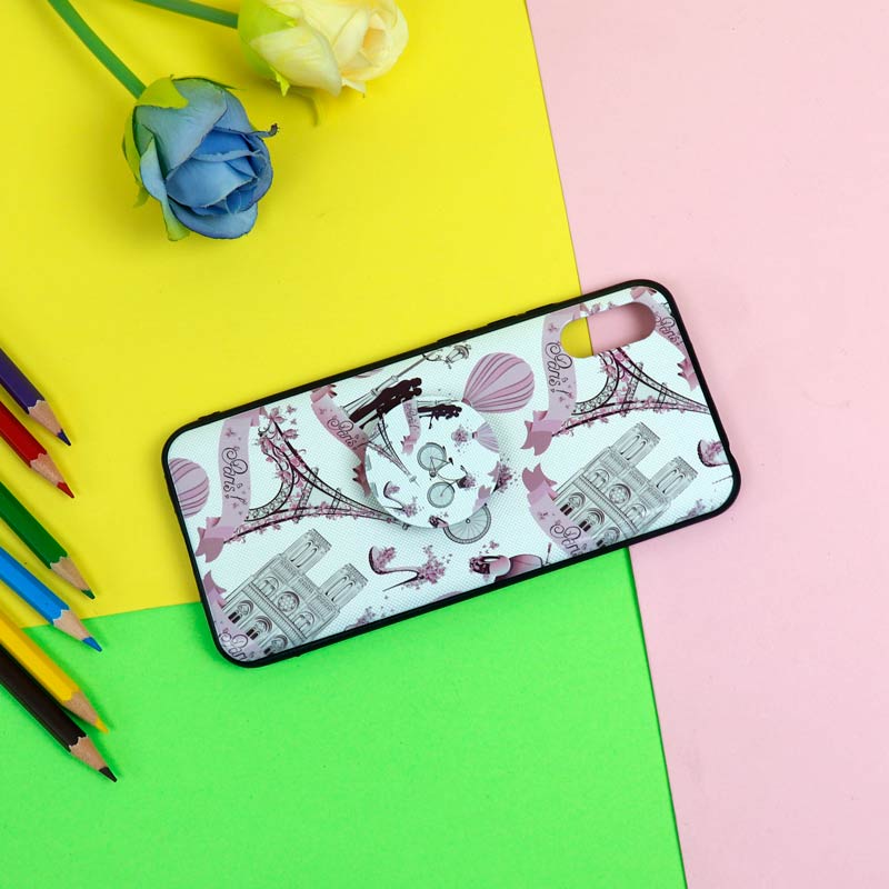 قاب فانتزی برجسته + پاپ سوکت طرح ایفل شیائومی Redmi 9A سری D