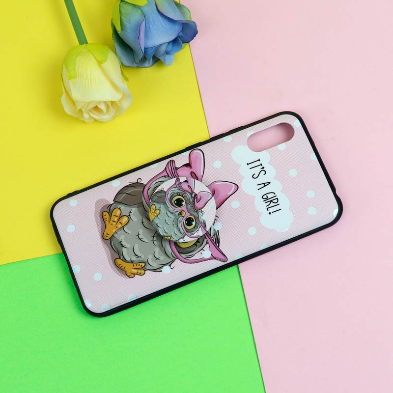 قاب فانتزی برجسته + پاپ سوکت طرح جغد شیائومی Redmi 9A سری D