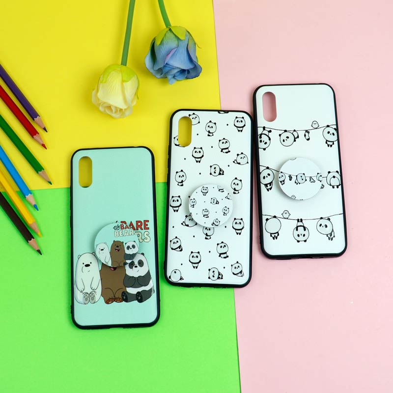 قاب فانتزی برجسته + پاپ سوکت طرح پاندا شیائومی Redmi 9A سری D
