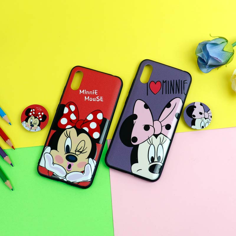 قاب فانتزی برجسته + پاپ سوکت طرح میکی موس شیائومی Redmi 9A سری D