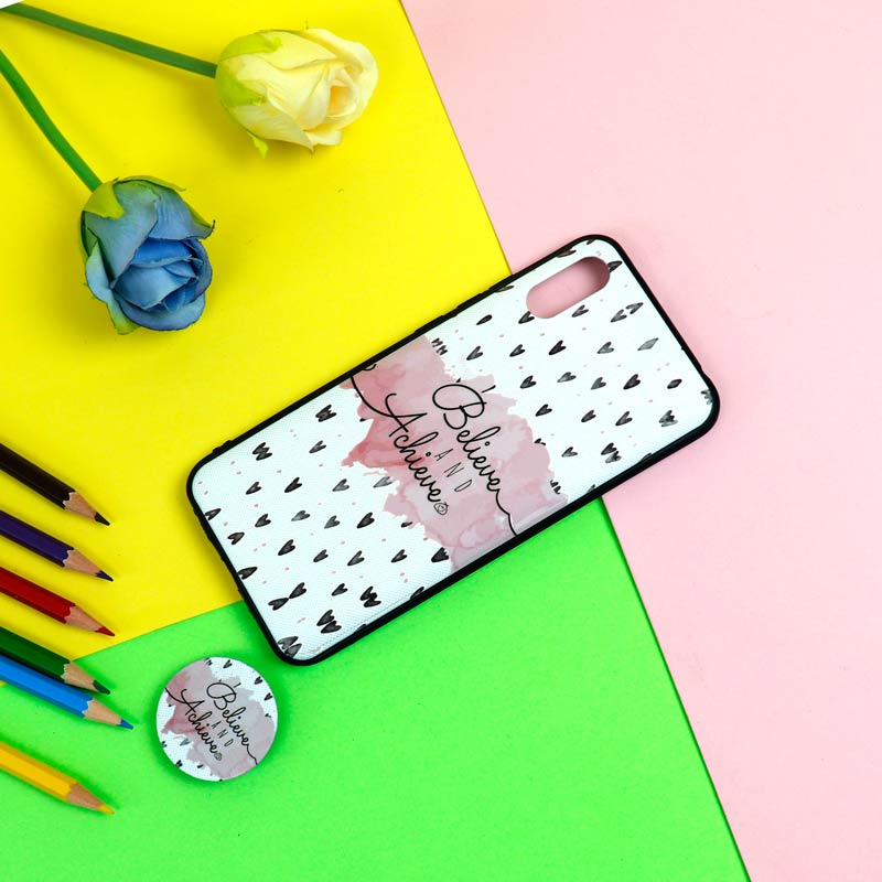 قاب فانتزی برجسته + پاپ سوکت طرح قلب شیائومی Redmi 9A سری D