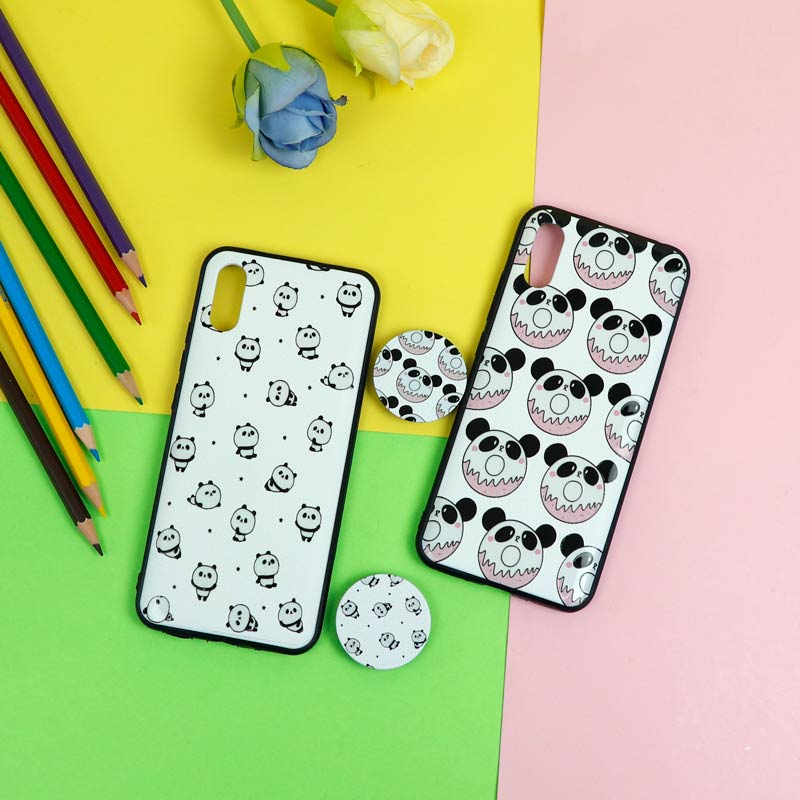 قاب فانتزی برجسته + پاپ سوکت طرح پاندا شیائومی Redmi 9A سری D