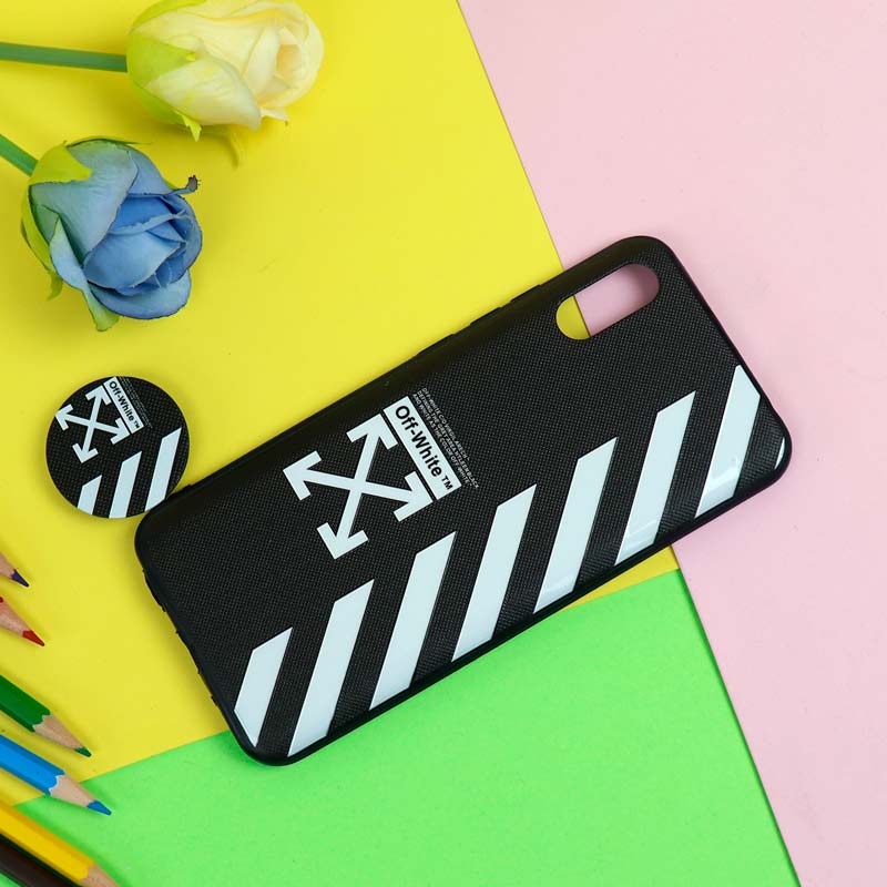 قاب فانتزی برجسته + پاپ سوکت طرح Off White شیائومی Redmi 9A سری D