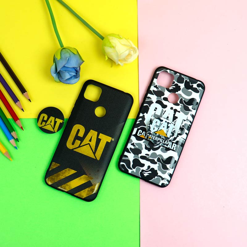 قاب فانتزی برجسته + پاپ سوکت طرح CAT شیائومی Redmi 9C سری D