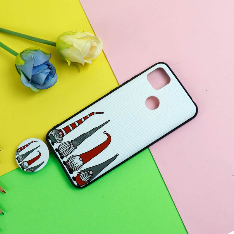 قاب فانتزی برجسته + پاپ سوکت طرح کوتوله شیائومی Redmi 9C سری D