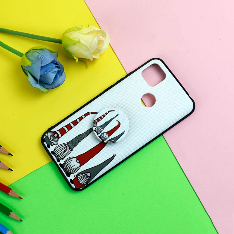 قاب فانتزی برجسته + پاپ سوکت طرح کوتوله شیائومی Redmi 9C سری D