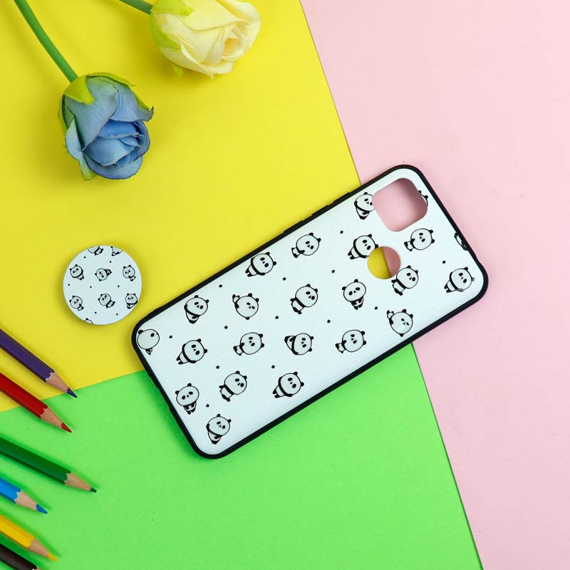 قاب فانتزی برجسته + پاپ سوکت طرح پاندا شیائومی Redmi 9C سری D