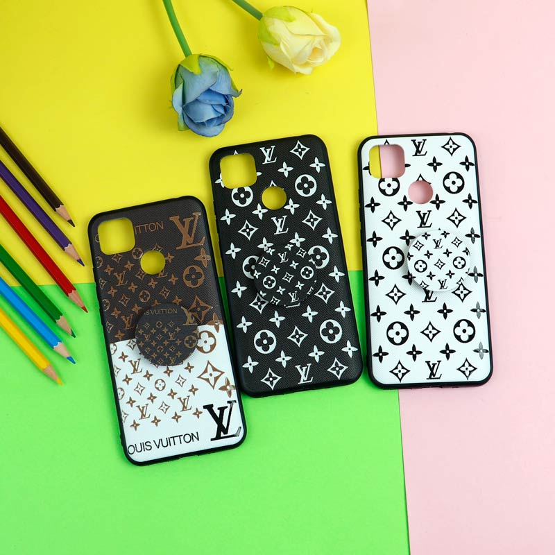 قاب فانتزی برجسته + پاپ سوکت طرح LV شیائومی Redmi 9C سری D