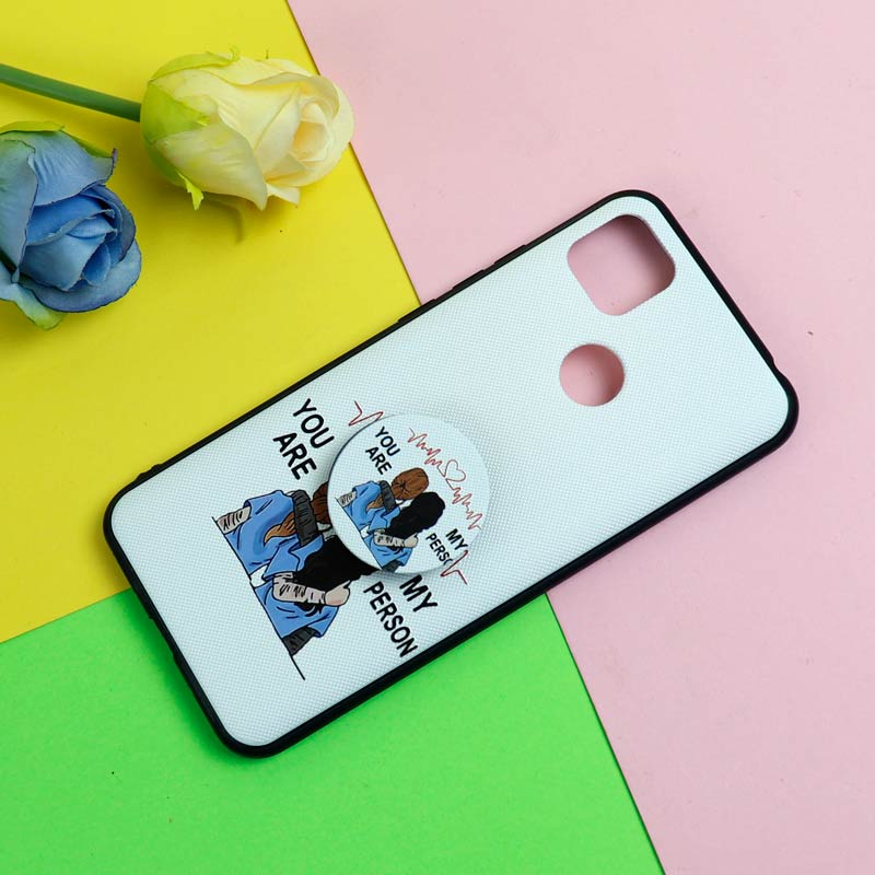قاب فانتزی برجسته + پاپ سوکت طرح Friends شیائومی Redmi 9C سری D