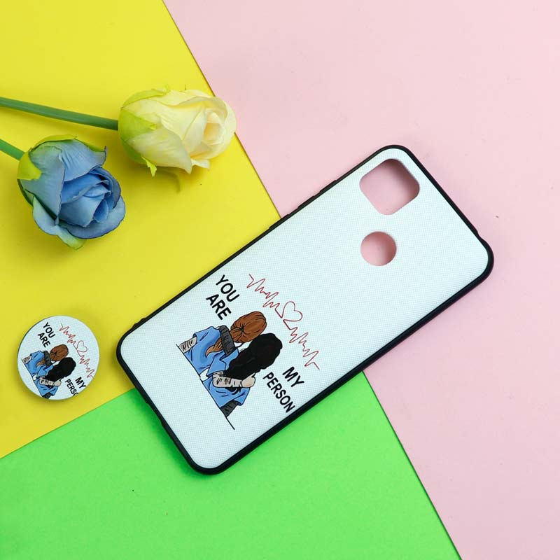 قاب فانتزی برجسته + پاپ سوکت طرح Friends شیائومی Redmi 9C سری D